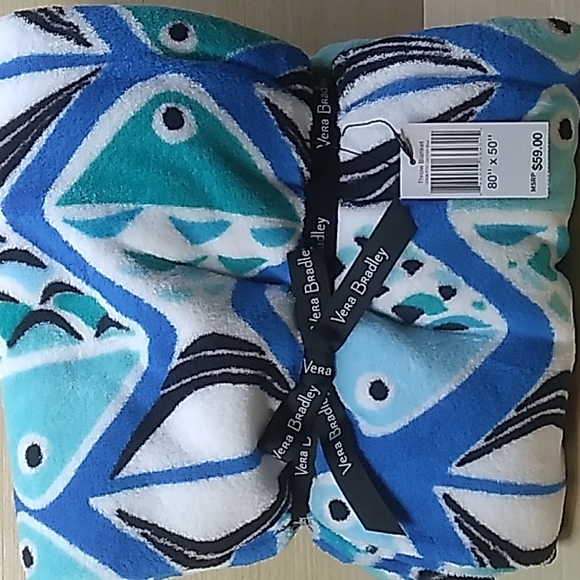 Vera Bradley Bedding Vera Bradley Fleece Throw Blanket 8x50 Go Fish